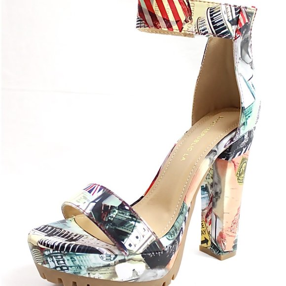 Open Toe Lug Sole Platform Sandals - Picture 3 of 5